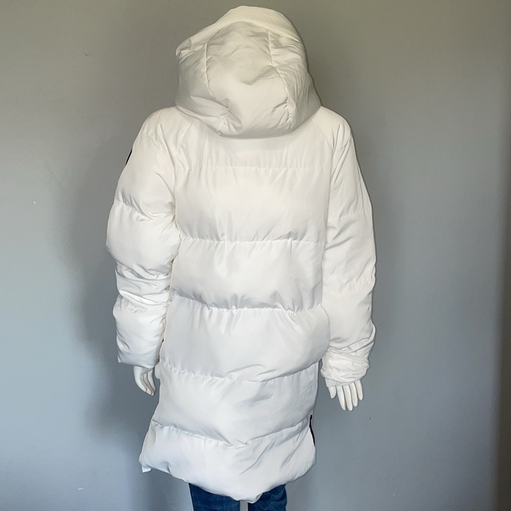 Fabletics Bryce Long White Puffer Jacket Euc - image 7